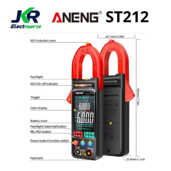 MULTIMETRO Y AMPERIMETRO ANENG ST-212 - Imagen 2